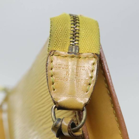 LOUIS VUITTON Epi Pochette Accessoires Pouch Yellow M52989 LV Auth 93680 - Picture 10 of 16